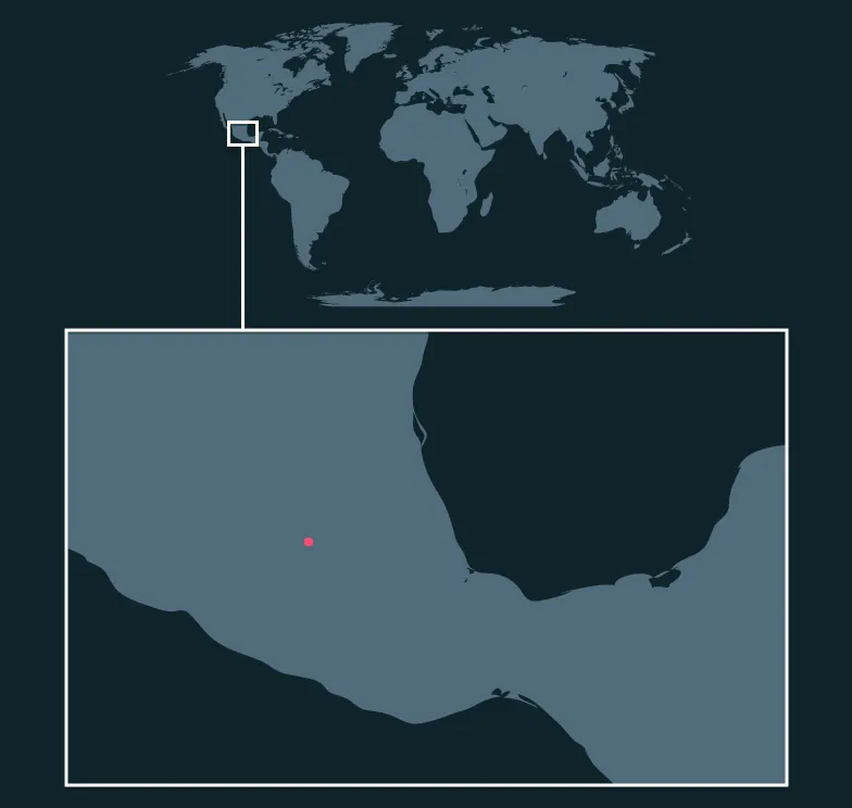 Axolotl distribution map