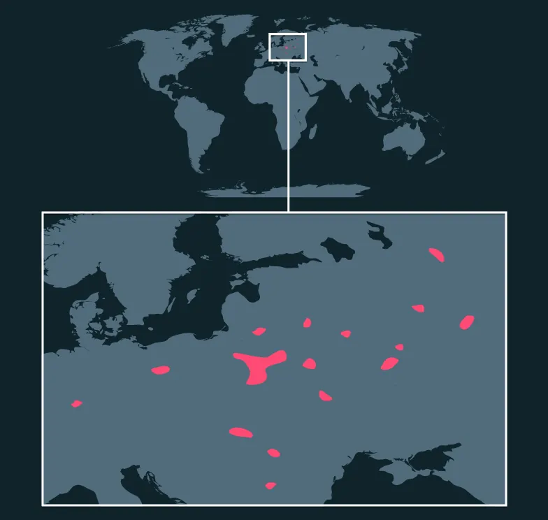 European Bison distribution map