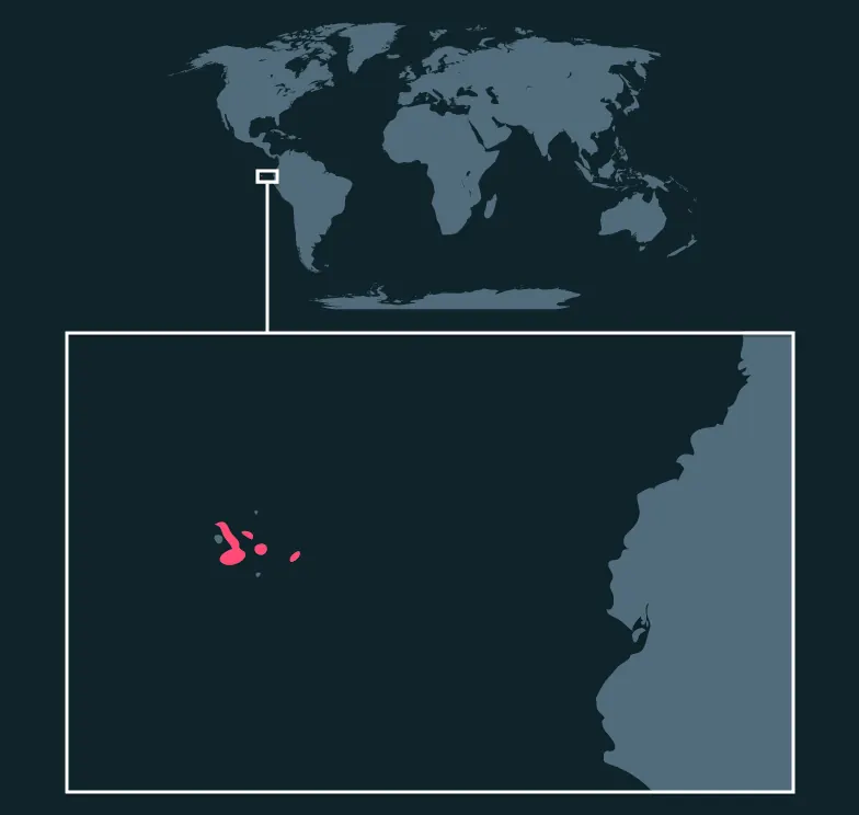 Galápagos Giant Tortoise distribution map
