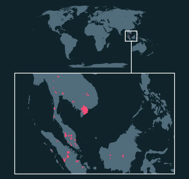 Giant Gourami distribution map