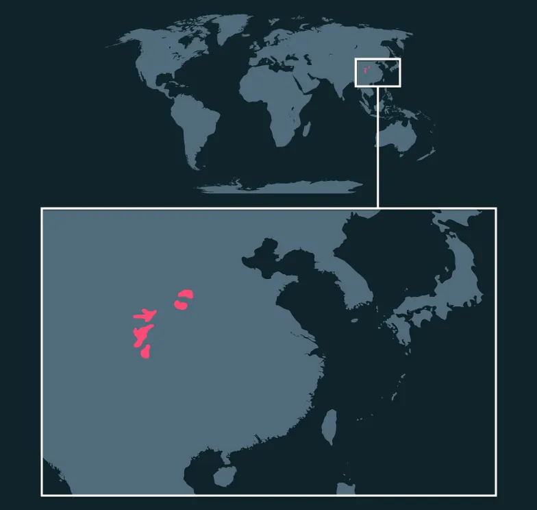 Giant Panda distribution map