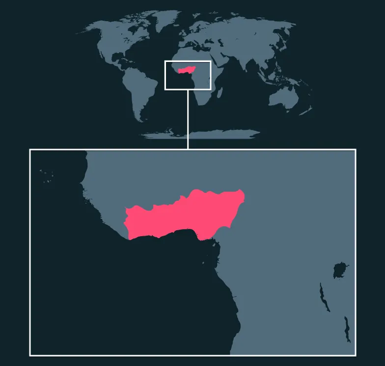 Giant Tiger Land Snail distribution map