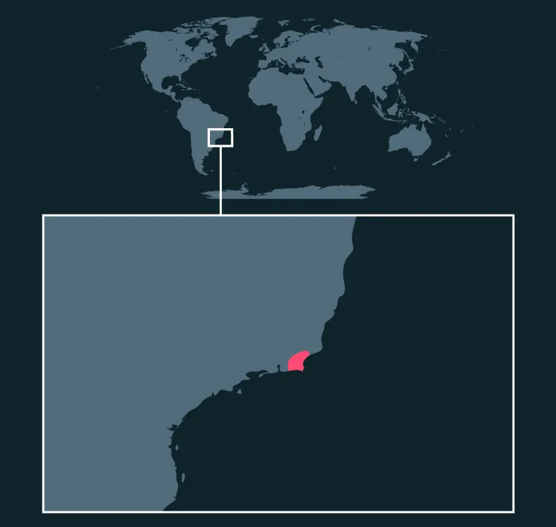 Golden Lion Tamarin distribution map