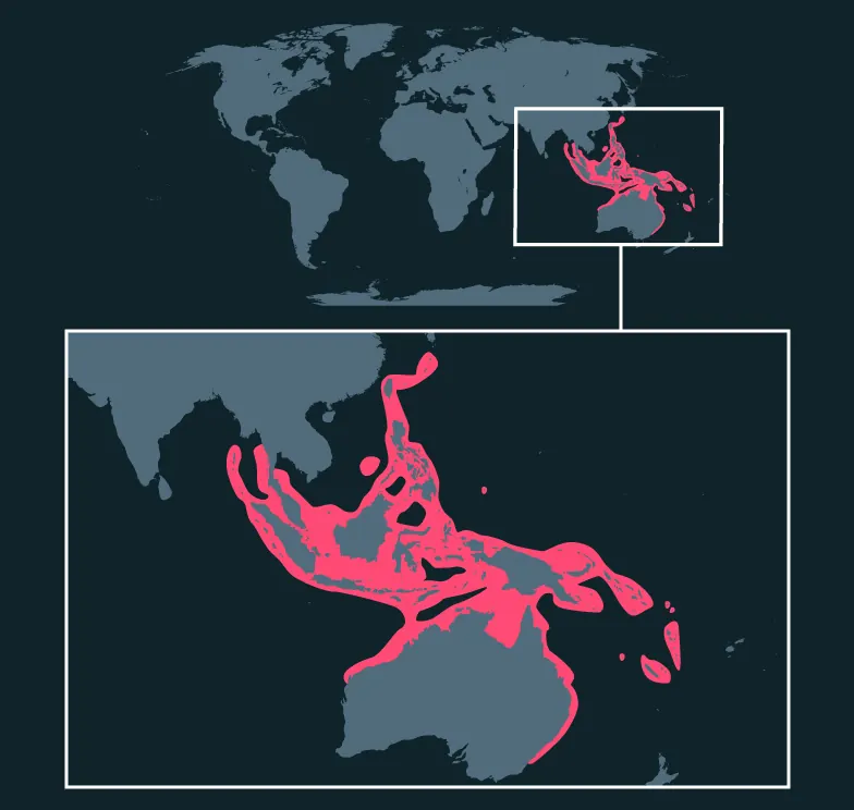Longfin Batfish distribution map