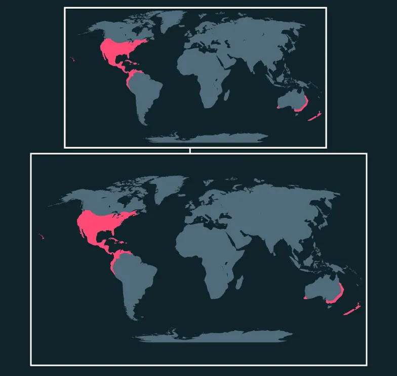 Monarch distribution map