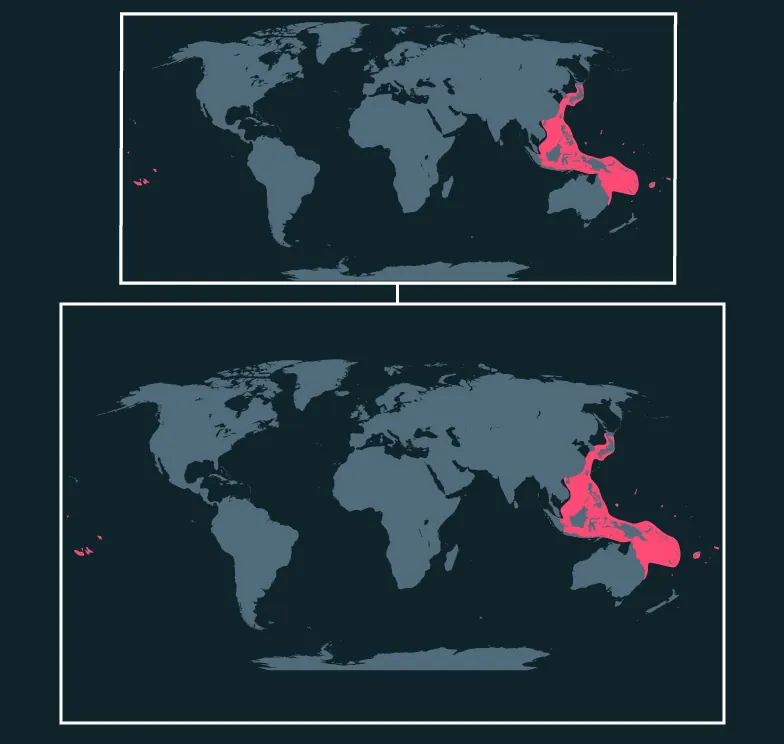 Red Lionfish distribution map