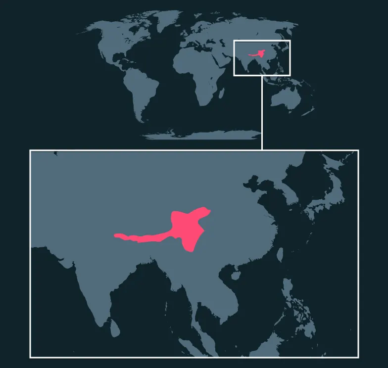 Red Panda distribution map