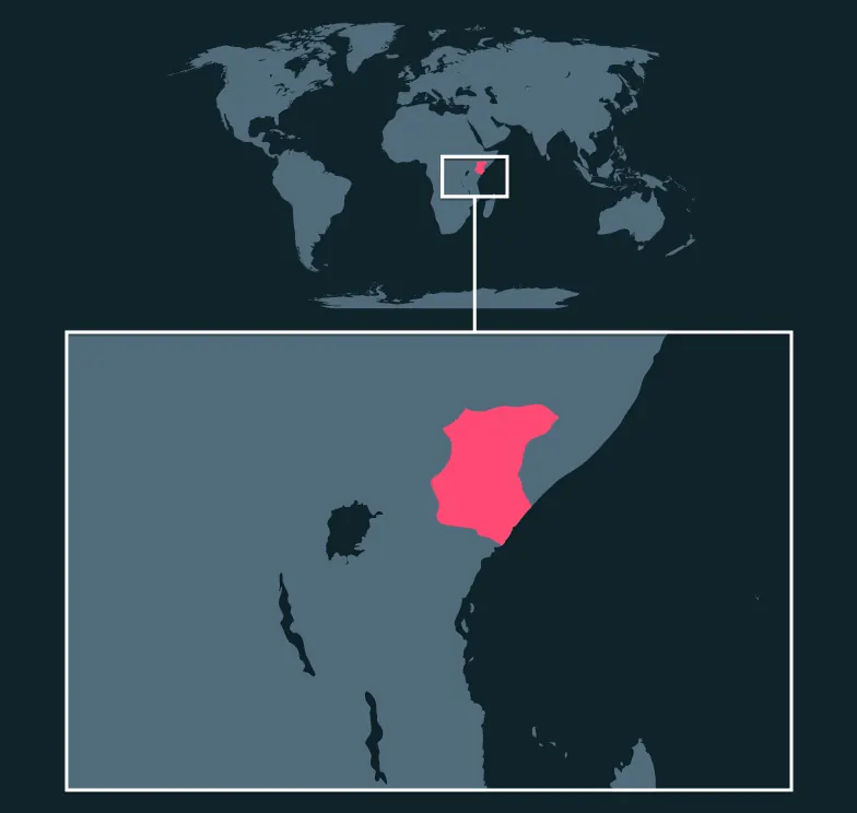Reticulated Giraffe distribution map