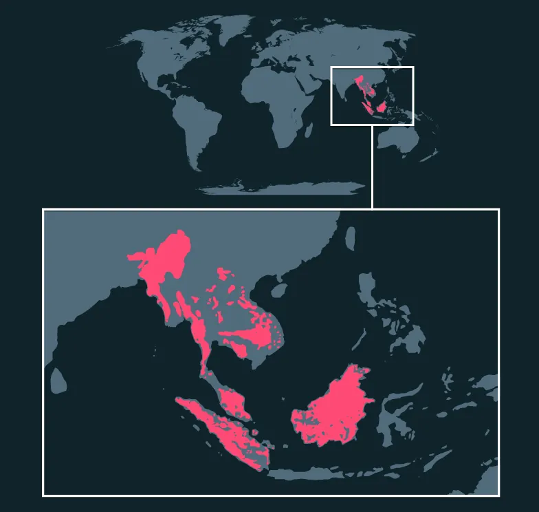 Sun Bear distribution map