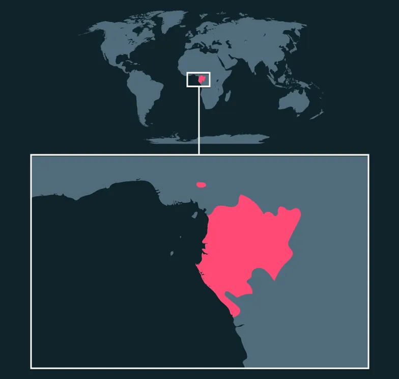 Western Lowland Gorilla distribution map
