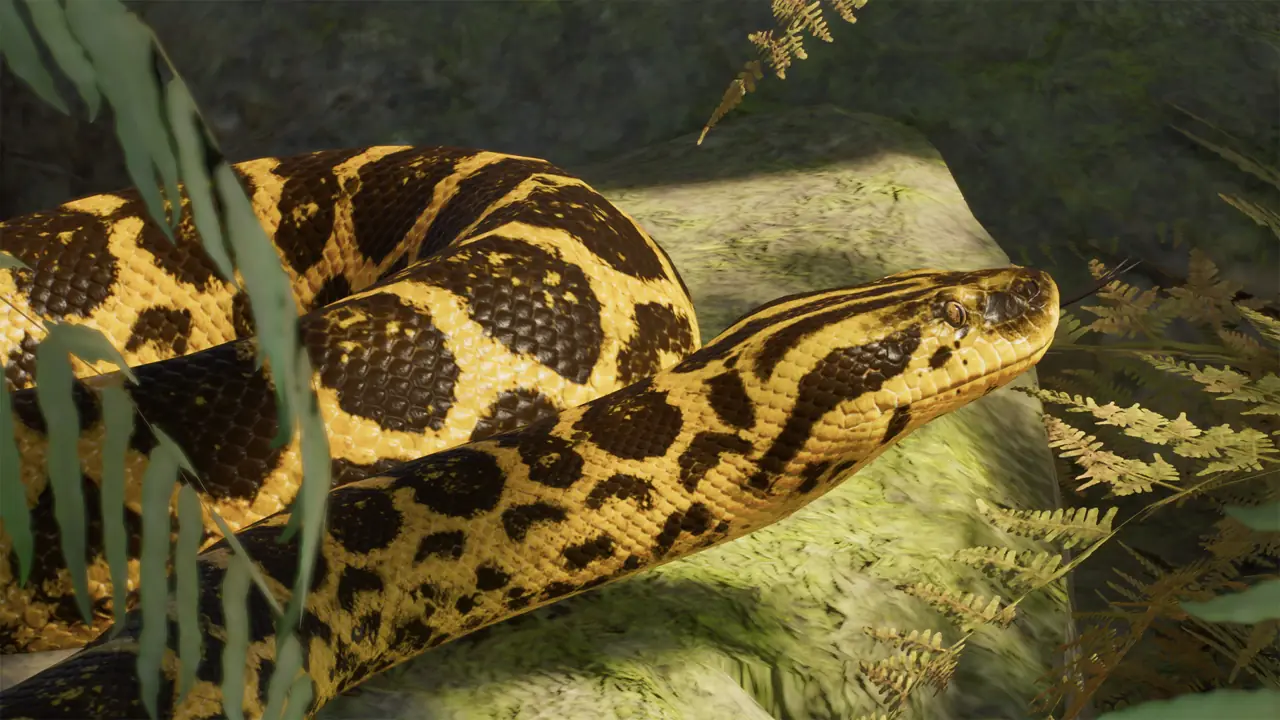 Yellow Anaconda in Planet Zoo 2